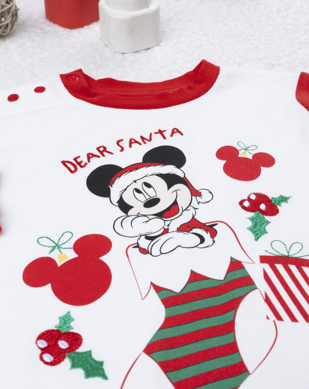 Pigiama bimbo natale mickey