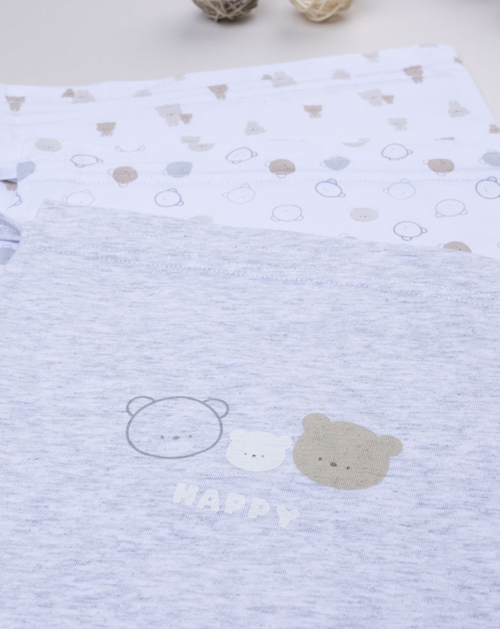 Pack 3 buste primi cambi grigio/bianco