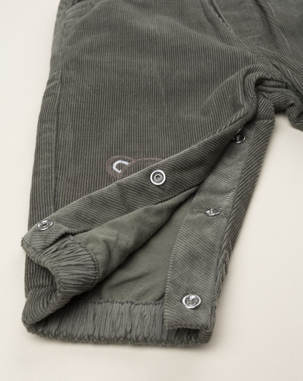 Pantaloni bimbo velluto verde