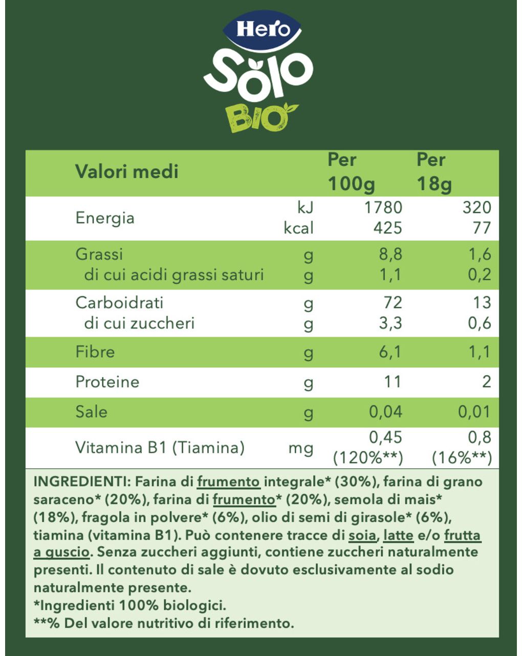 Minipuffs fragola 18 gr - hero solo