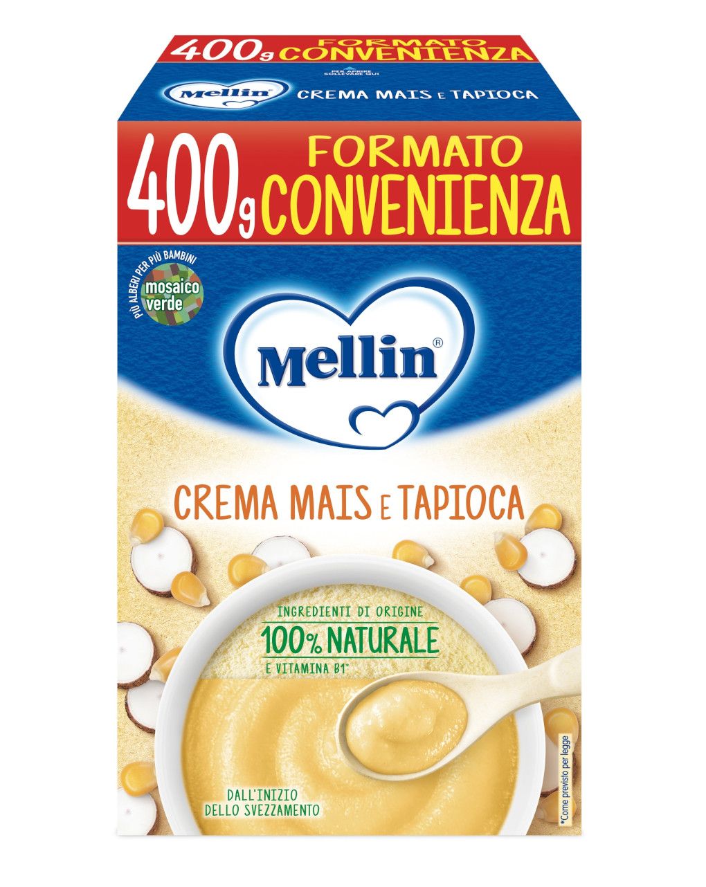 Crema di mais e tapioca 400g - mellin