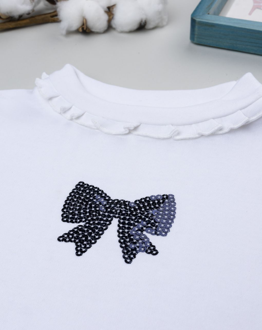 Lupetto bimba bianco fiocco