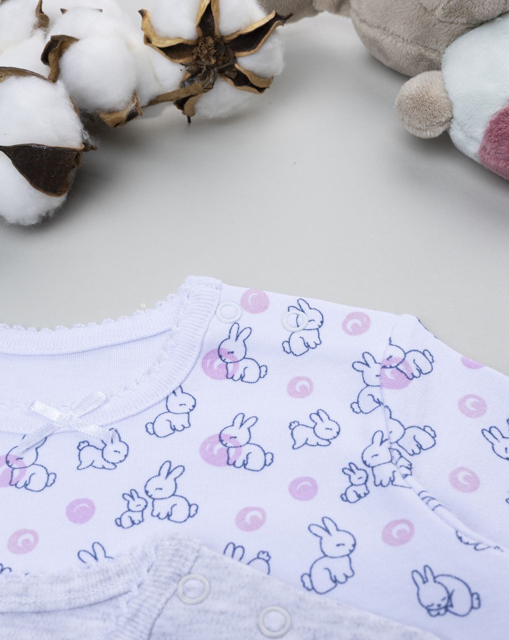 Pack 2 body manica lunga bimba conigli