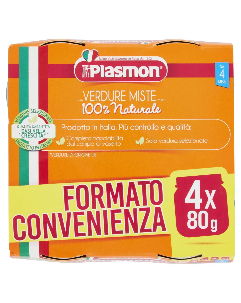 Omogeneizzato verdure miste 4x80g - plasmon
