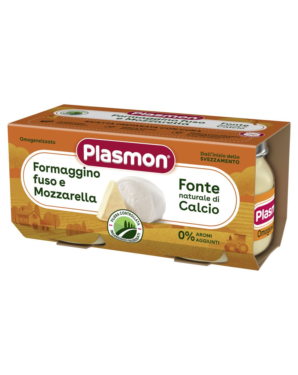 Omogeneizzato formaggino fuso e mozzarella 2x80g - plasmon