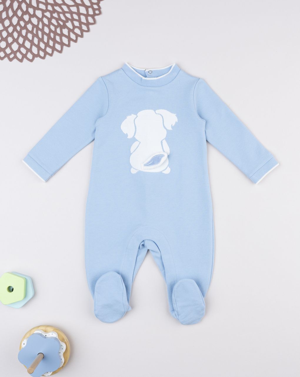 Tutina bimbo azzurra cagnolino