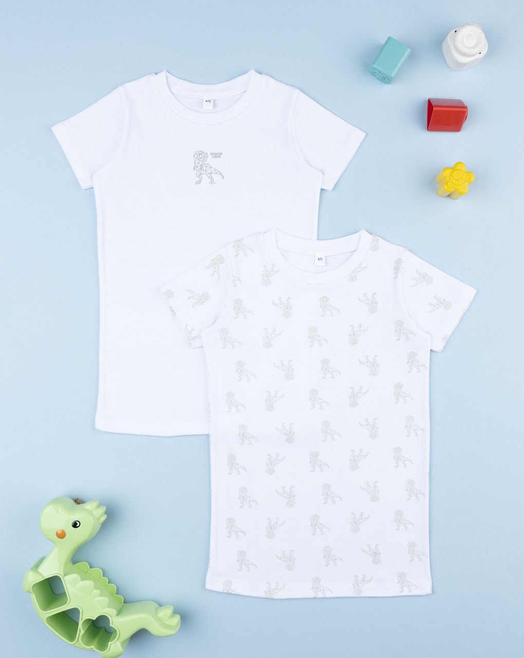 Pack 2 t-shirt bimbo dino