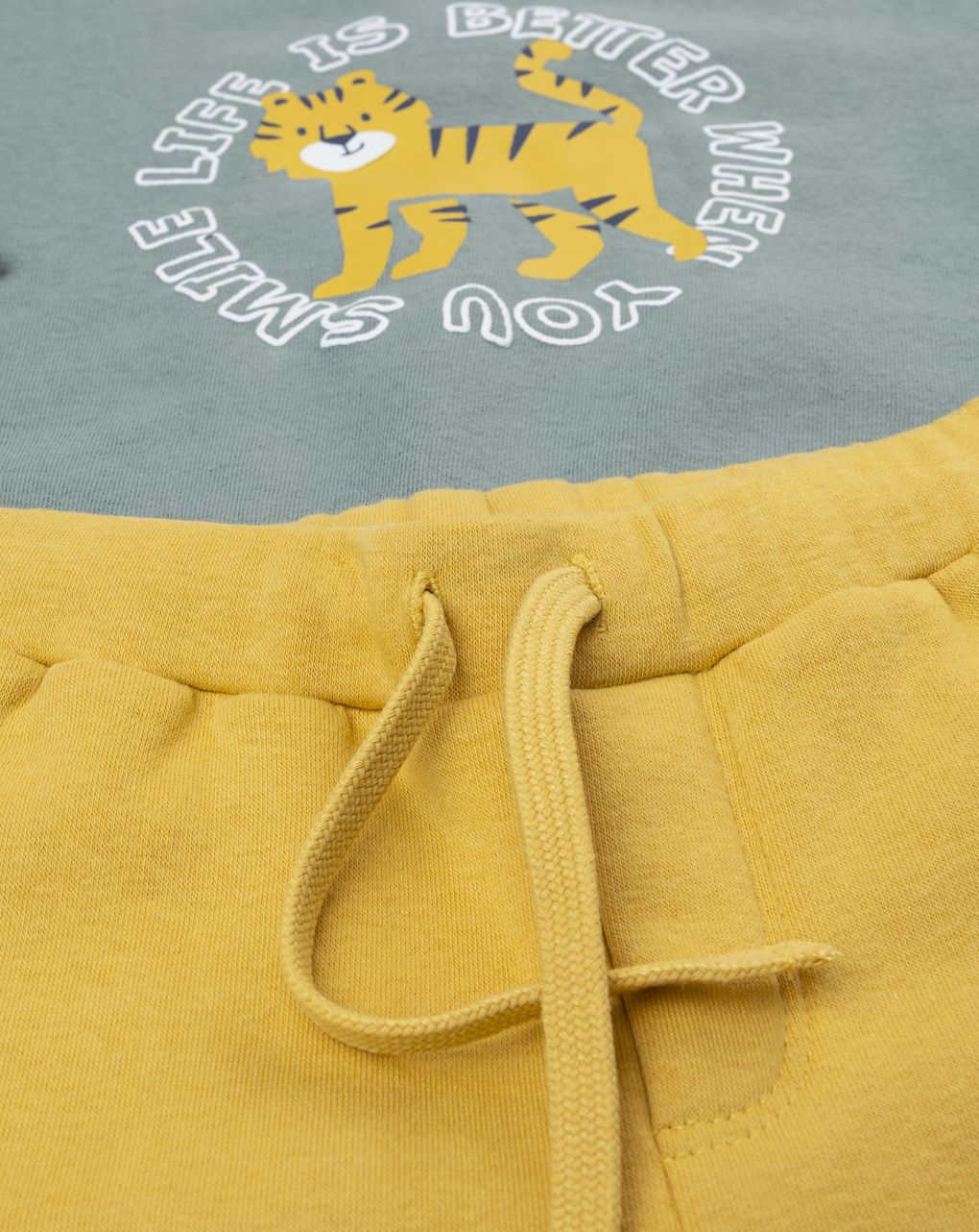 Completo jogging bimbo verde/giallo