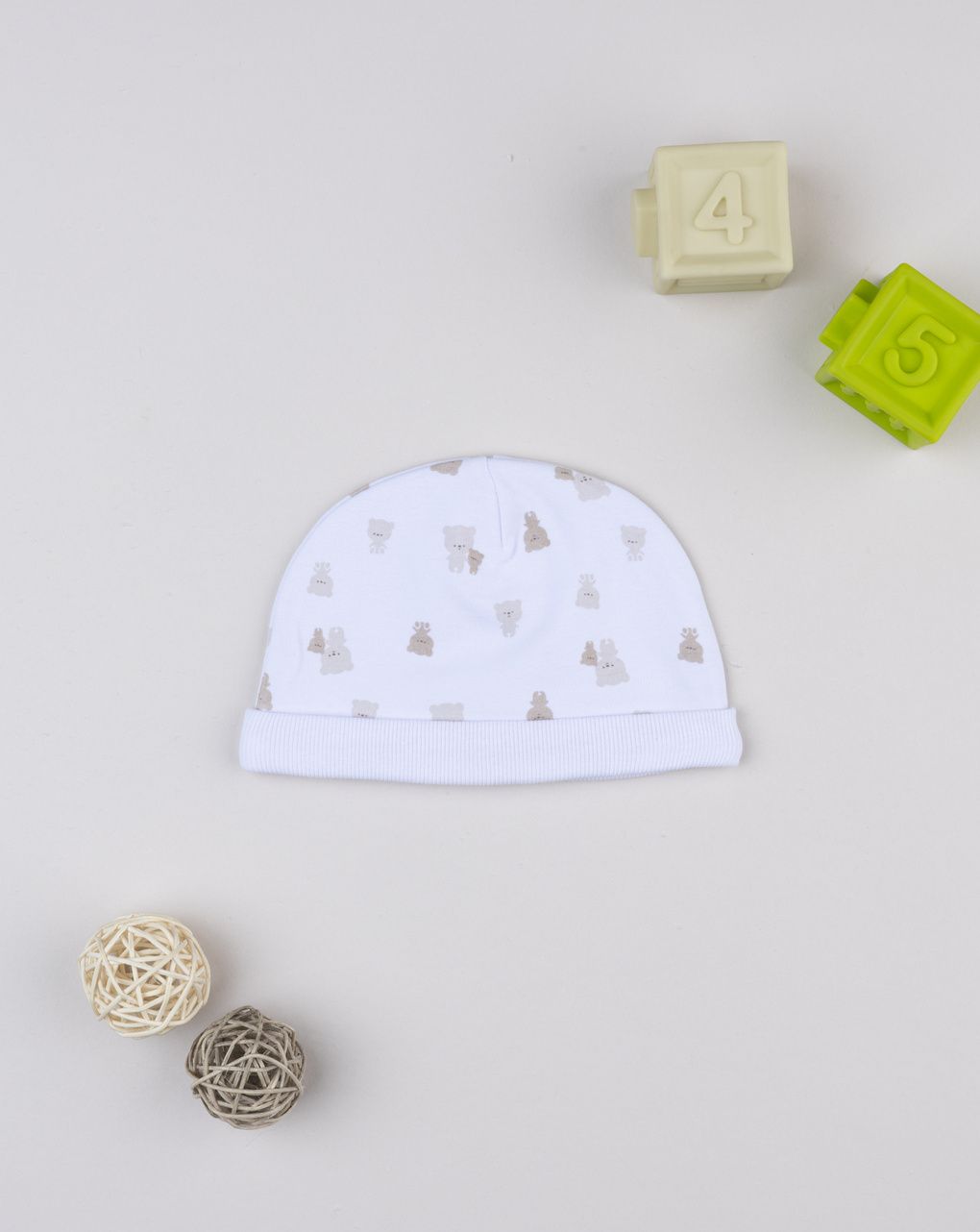 Cappellino neonato orsetti allover