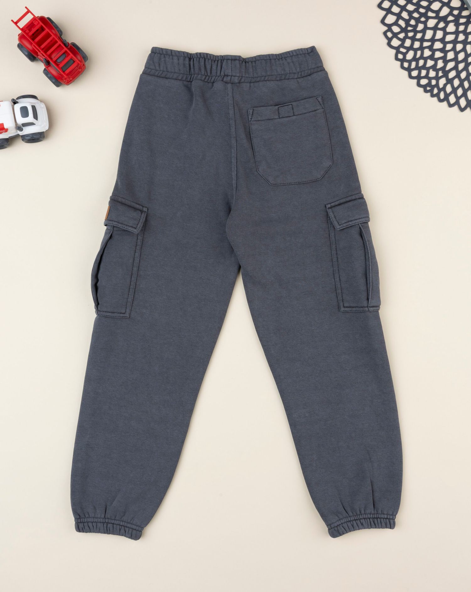 Pantalone bimbo grigio scuro tascone