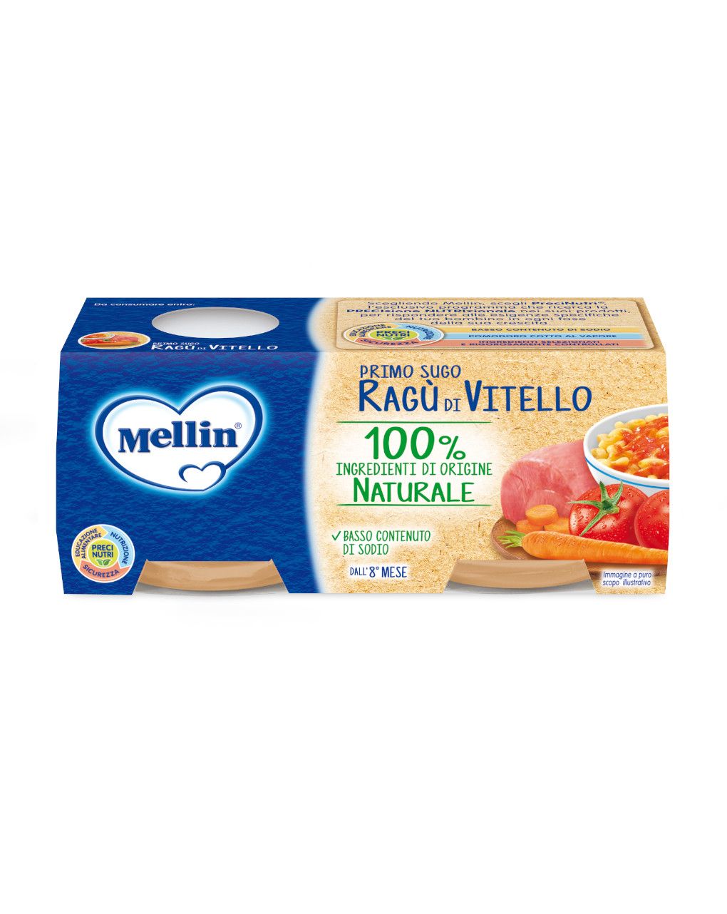 Sugo ragù di vitello 2x80g - mellin