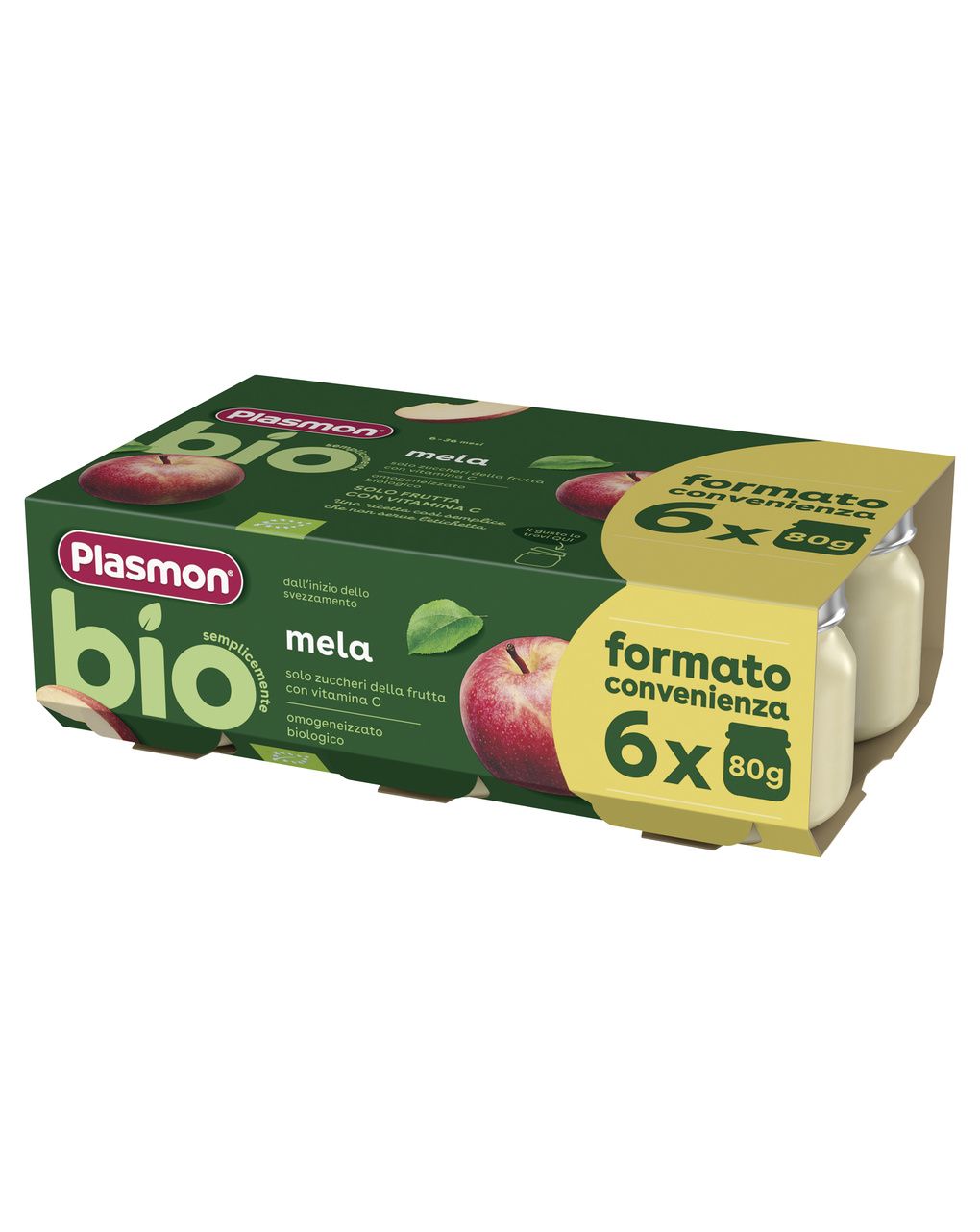 Omogeneizzato bio - mela 6x80g - plasmon