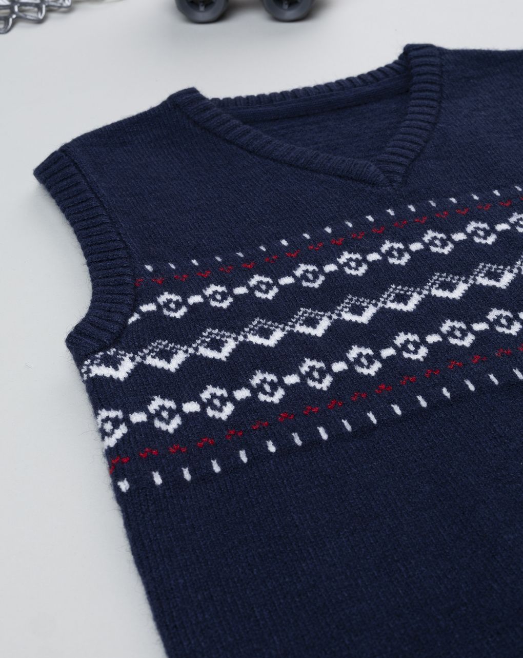 Gilet bimbo blu con ricami