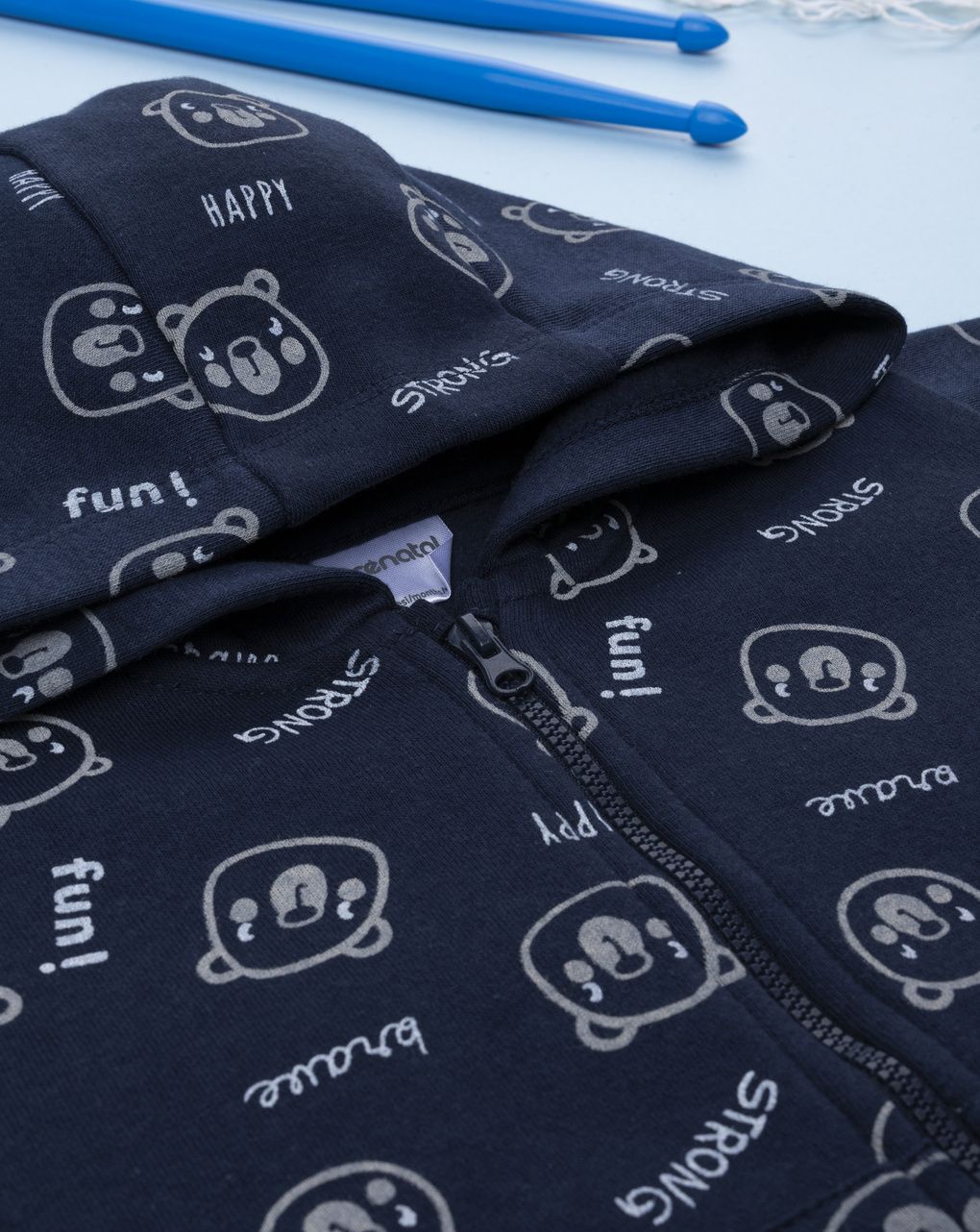 Completo jogging bimbo blu orsetti allover