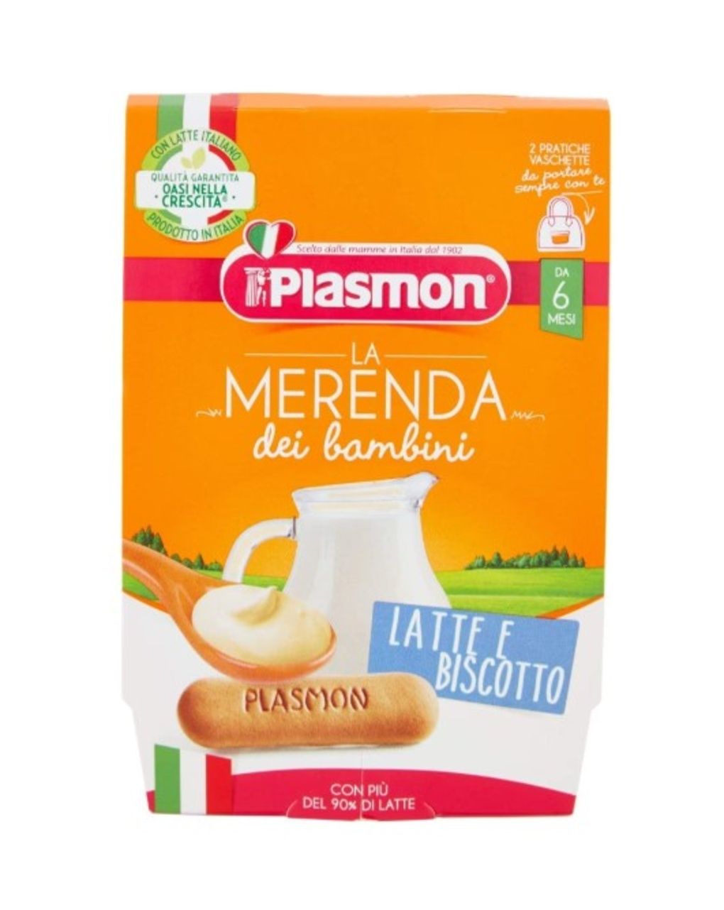 Merenda latte biscotto – 2x120g - plasmon
