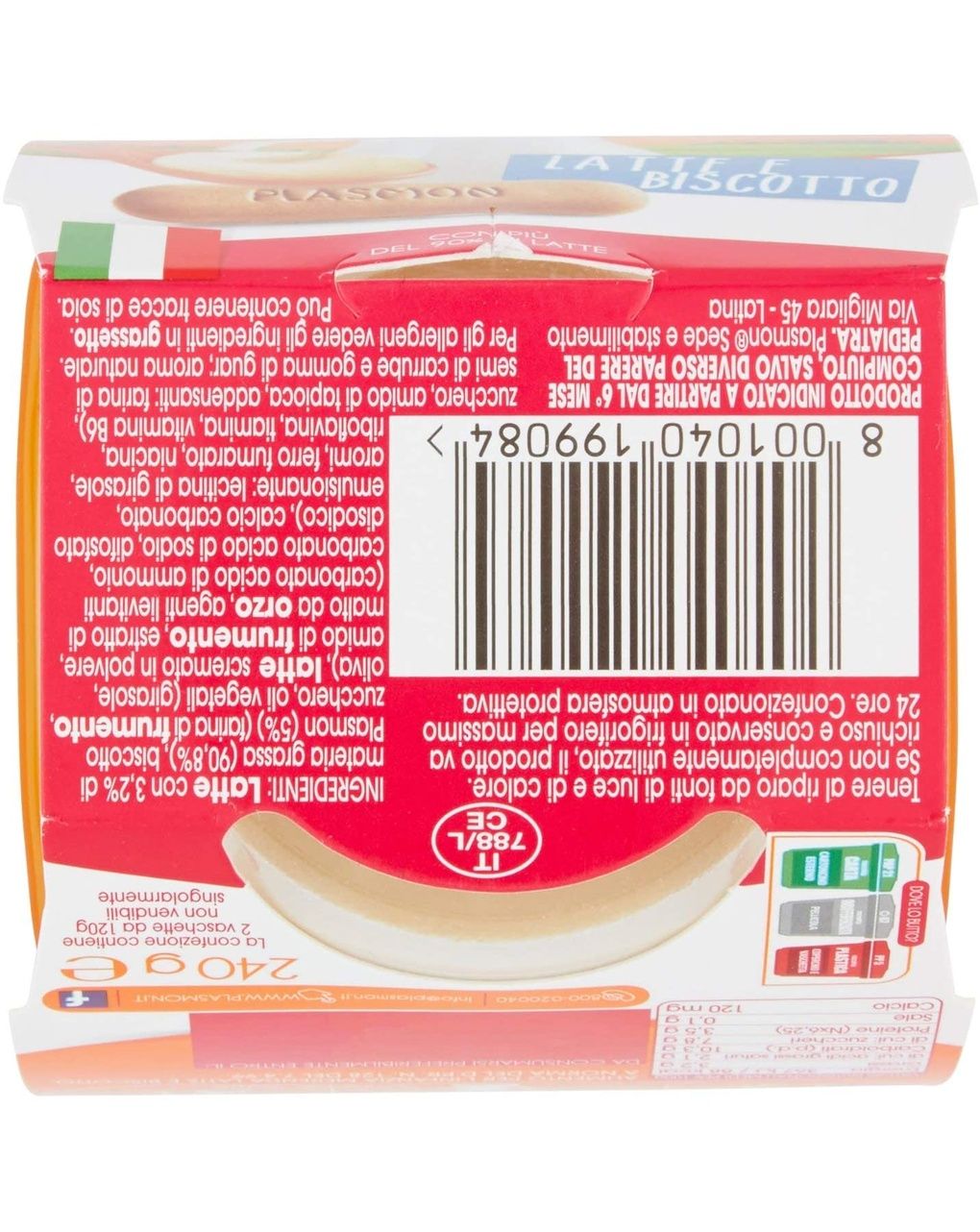 Merenda latte biscotto – 2x120g - plasmon