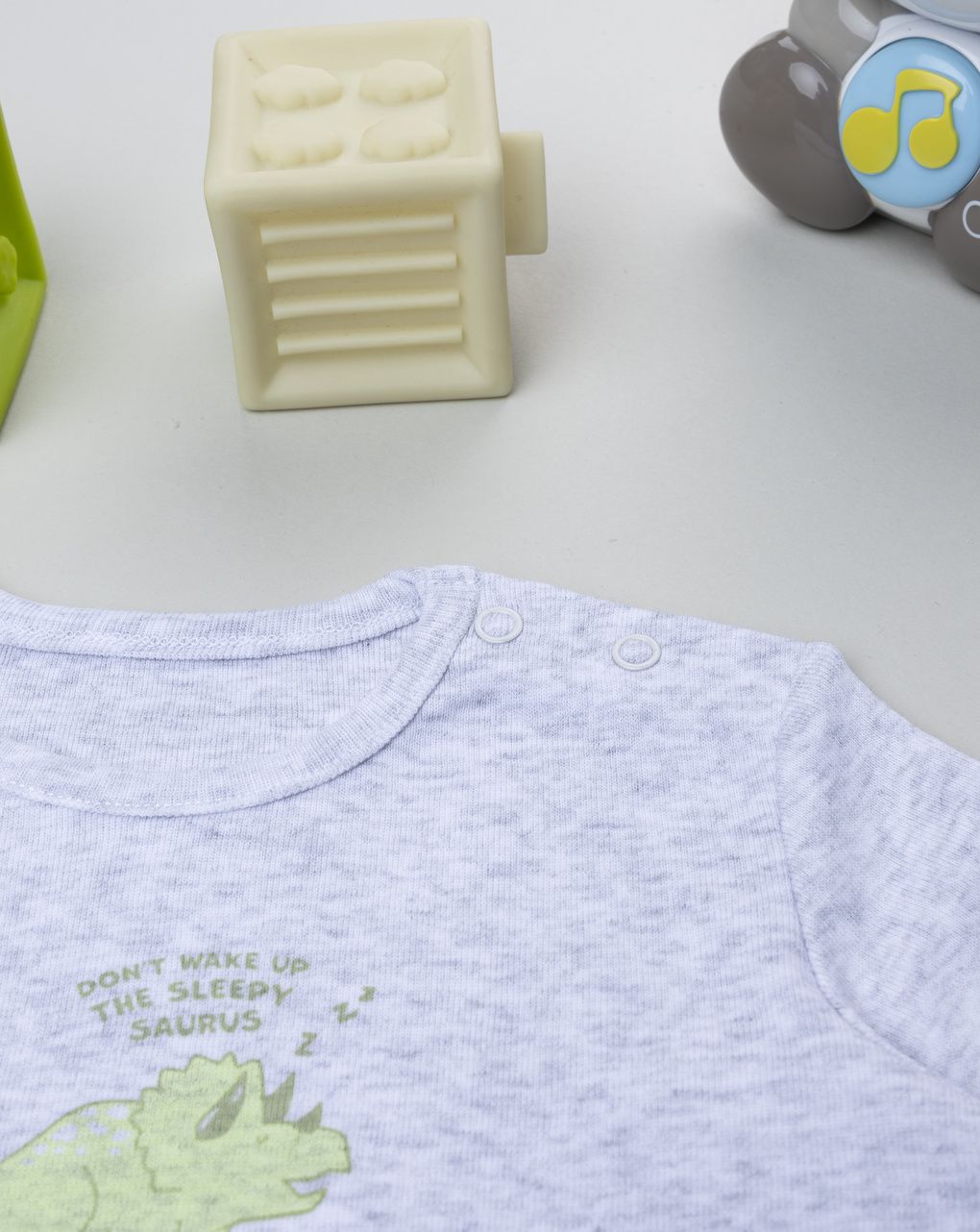 Pack 2 body bimbo bianco/grigio dino