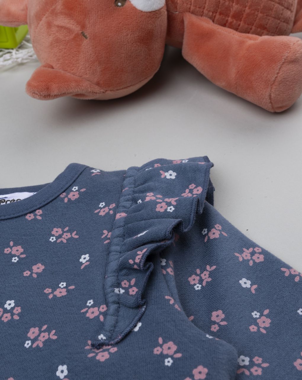 Jogger bimba blu/rosa allover