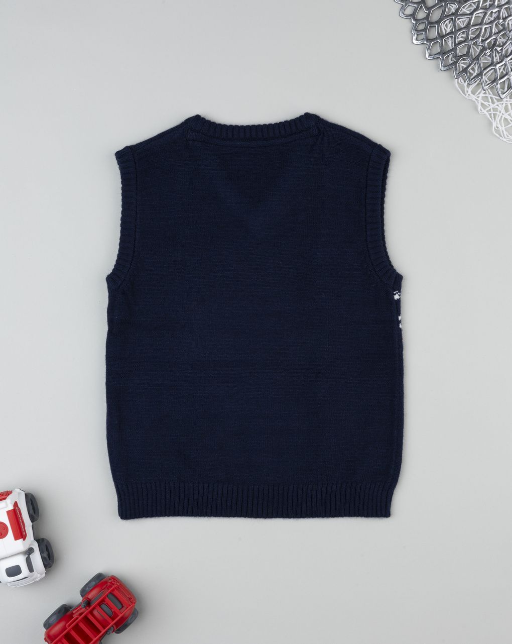 Gilet bimbo blu con ricami