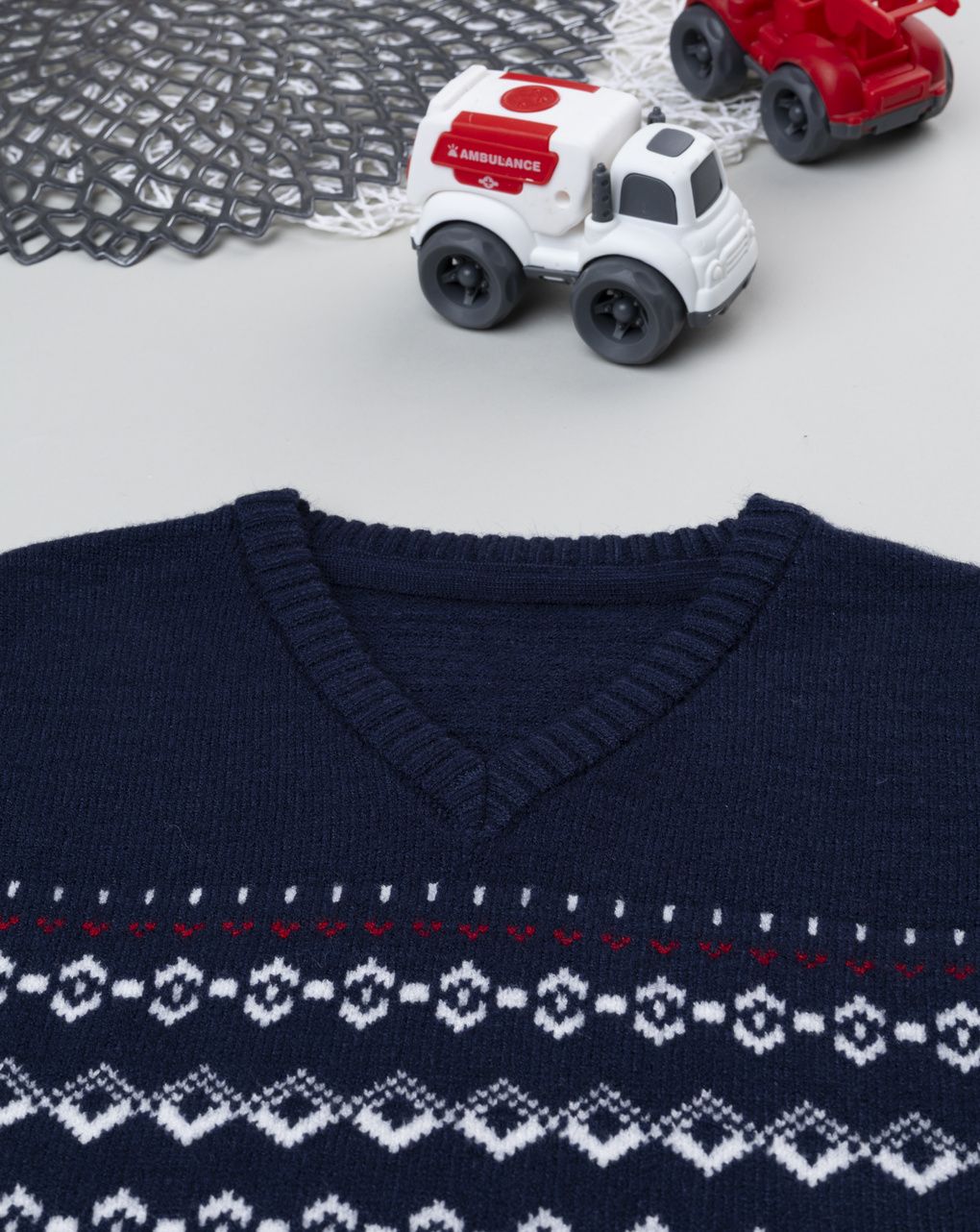 Gilet bimbo blu con ricami