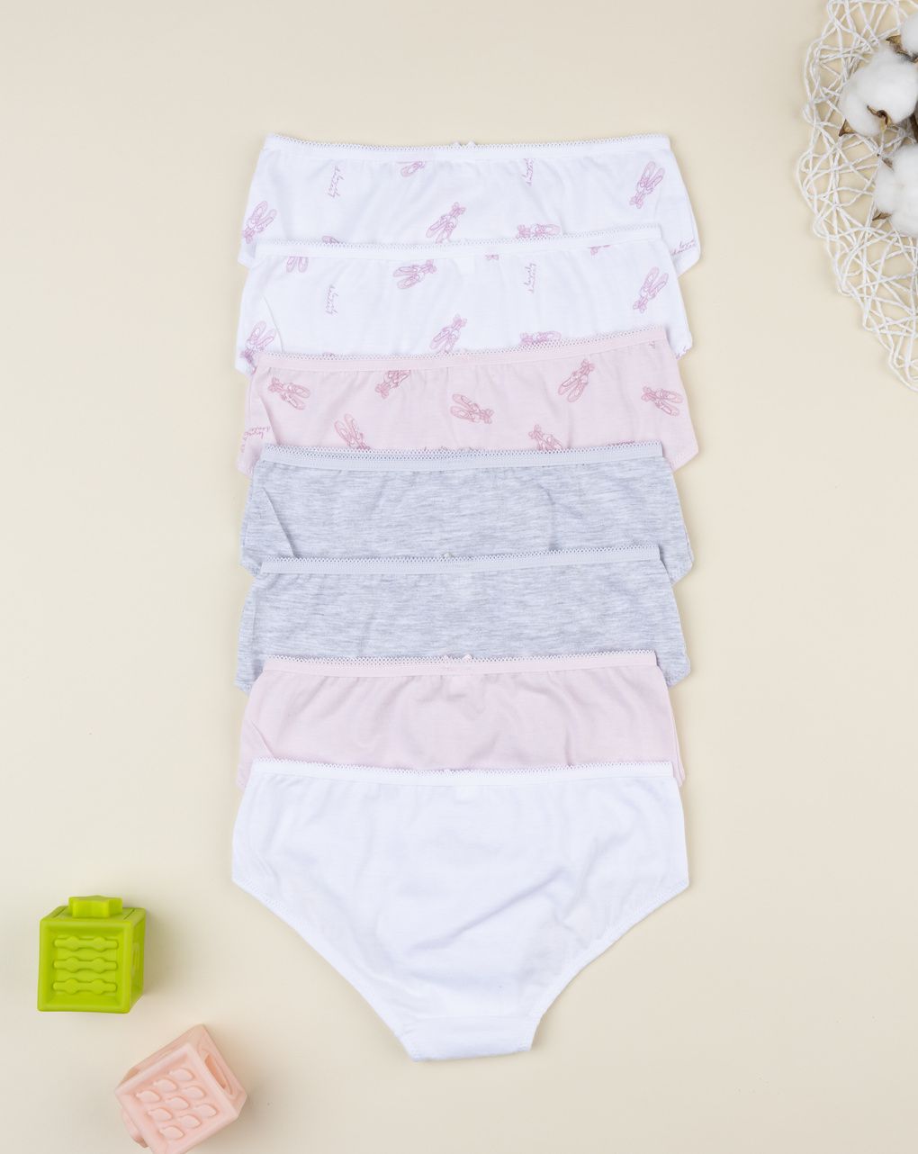 Pack 7 slip bimba danza