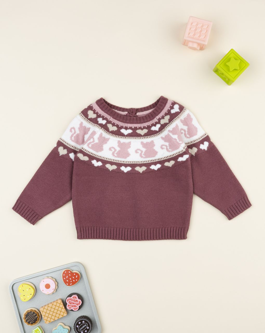 Maglia bimba rosa gattini