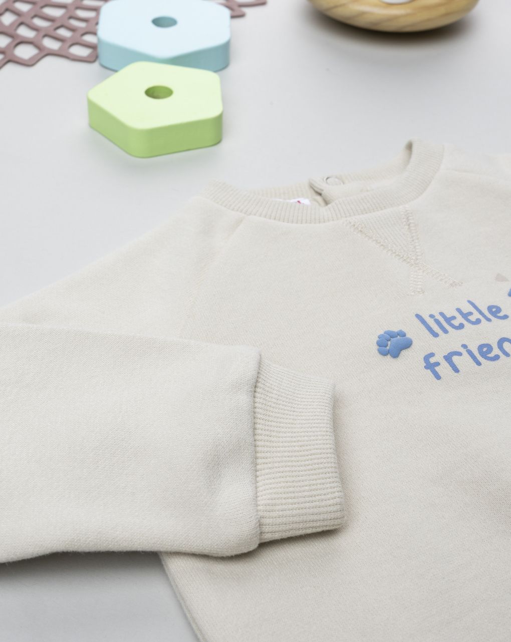 Felpa bimbo panna "little friends"