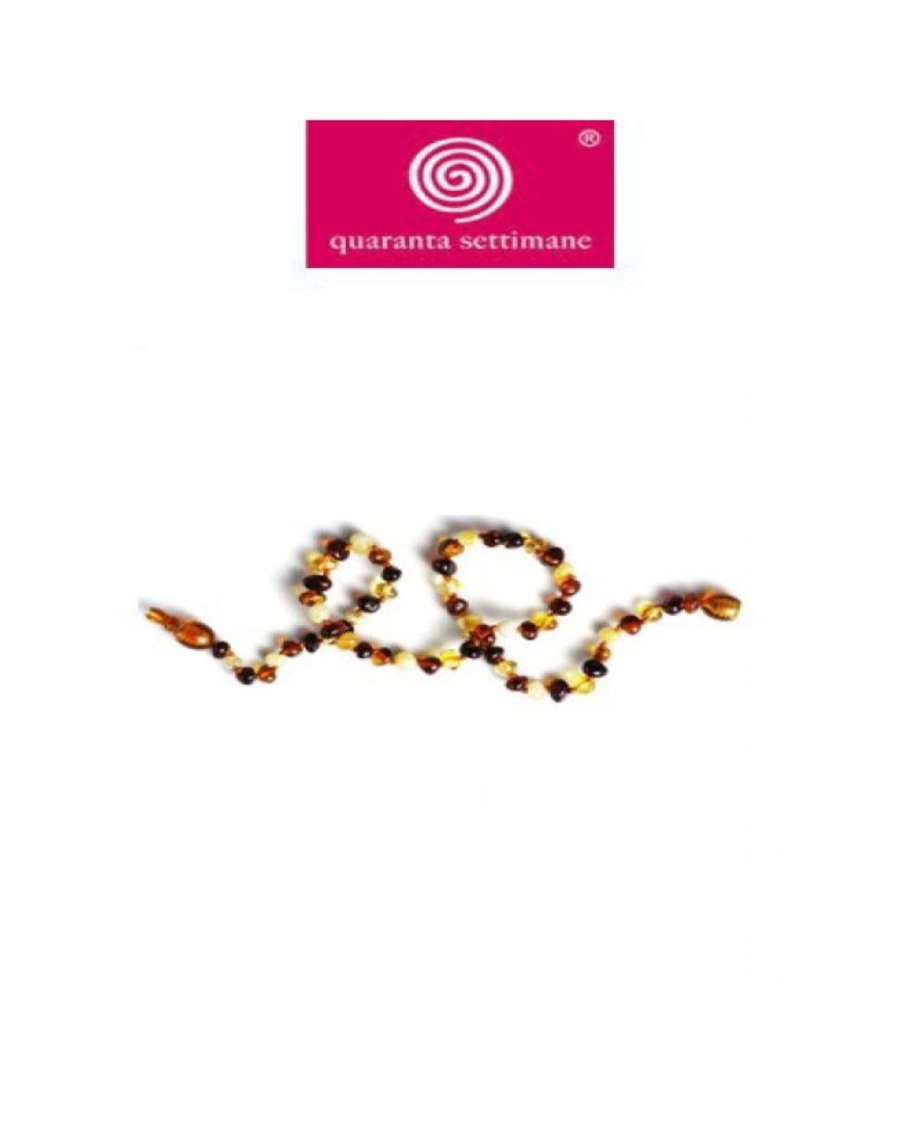 Collana ambra multicolore scura - quaranta settimane