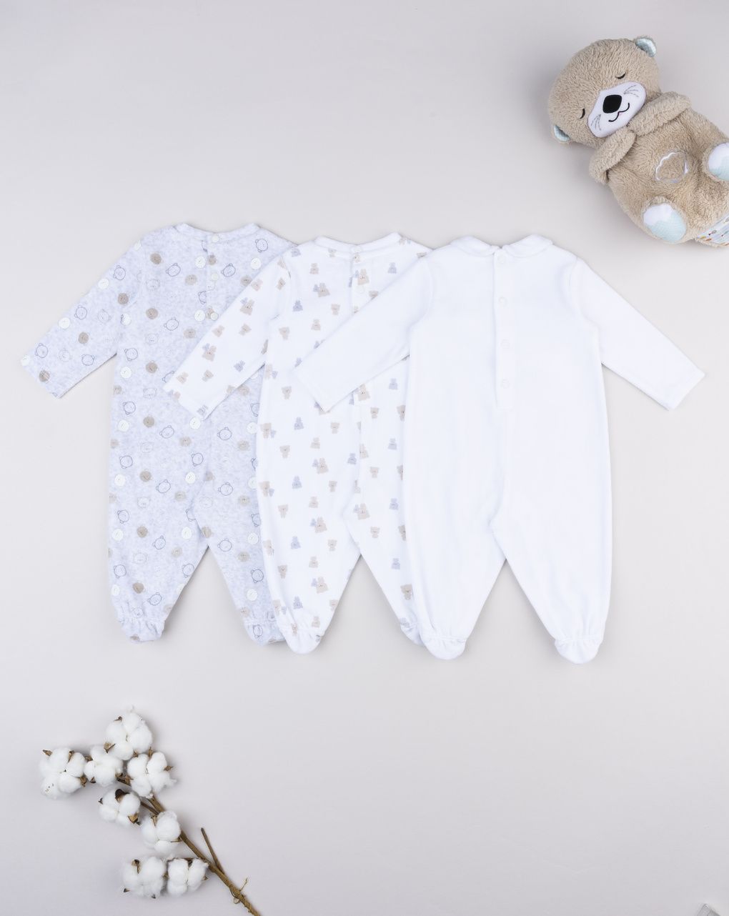 Pack 3 tutine neonato orsetti - corredino