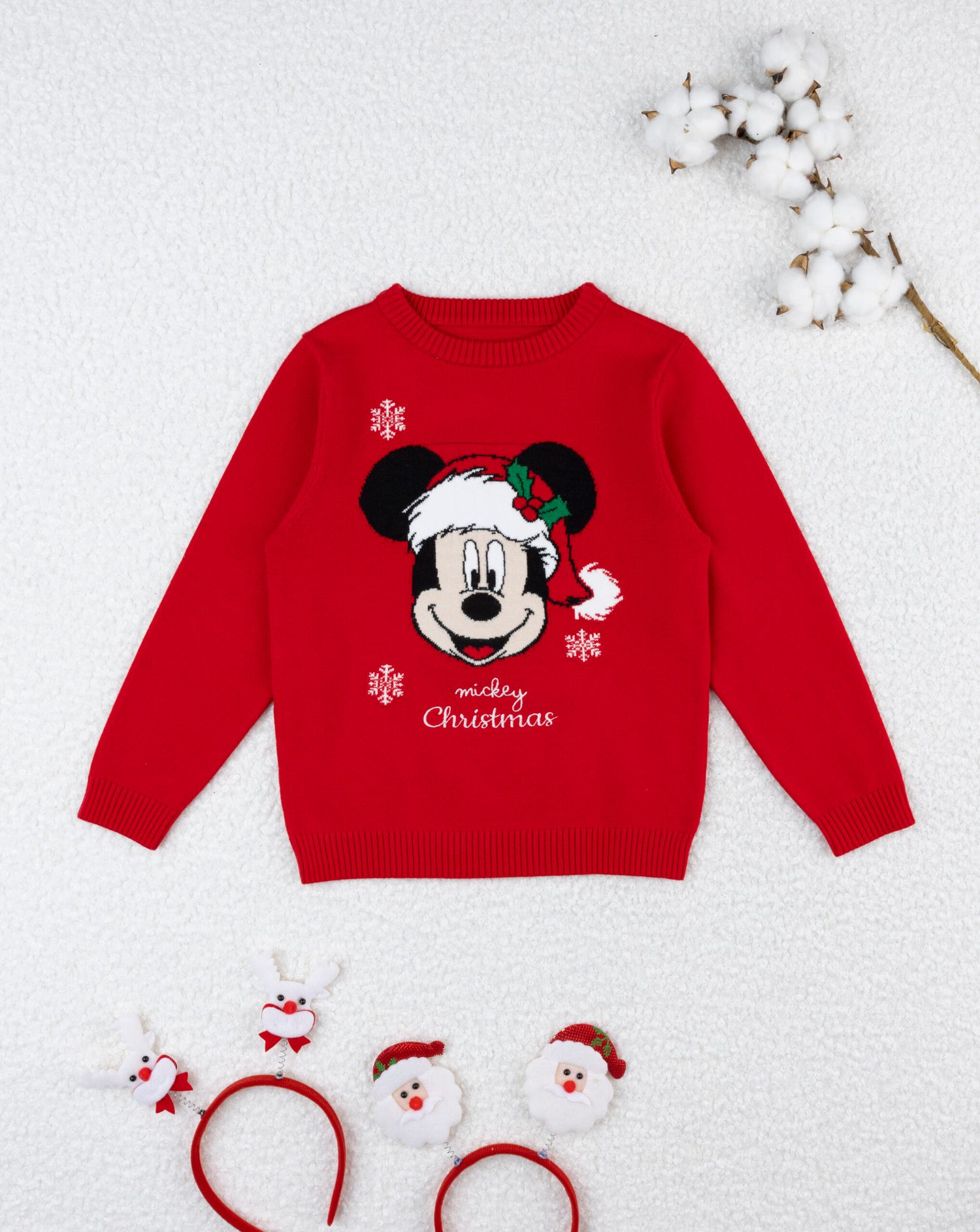 Maglia bambino rossa mickey natale
