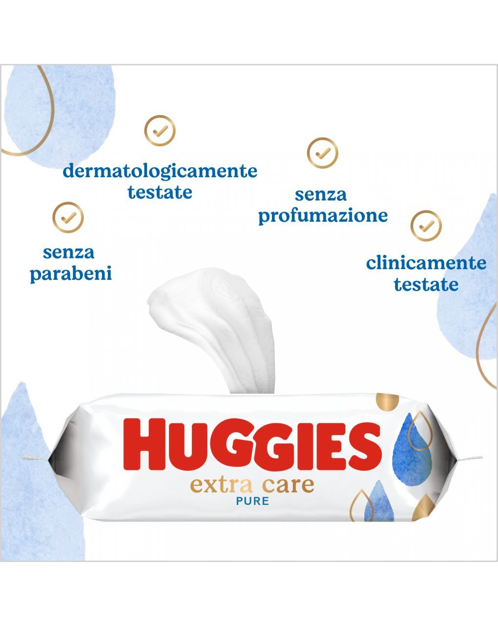 Salviettine huggies pure extra care – 56 pezzi - huggies
