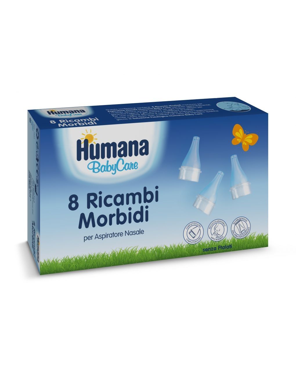 Babycare 8 ricambi morbidi per aspiratore nasale - humana