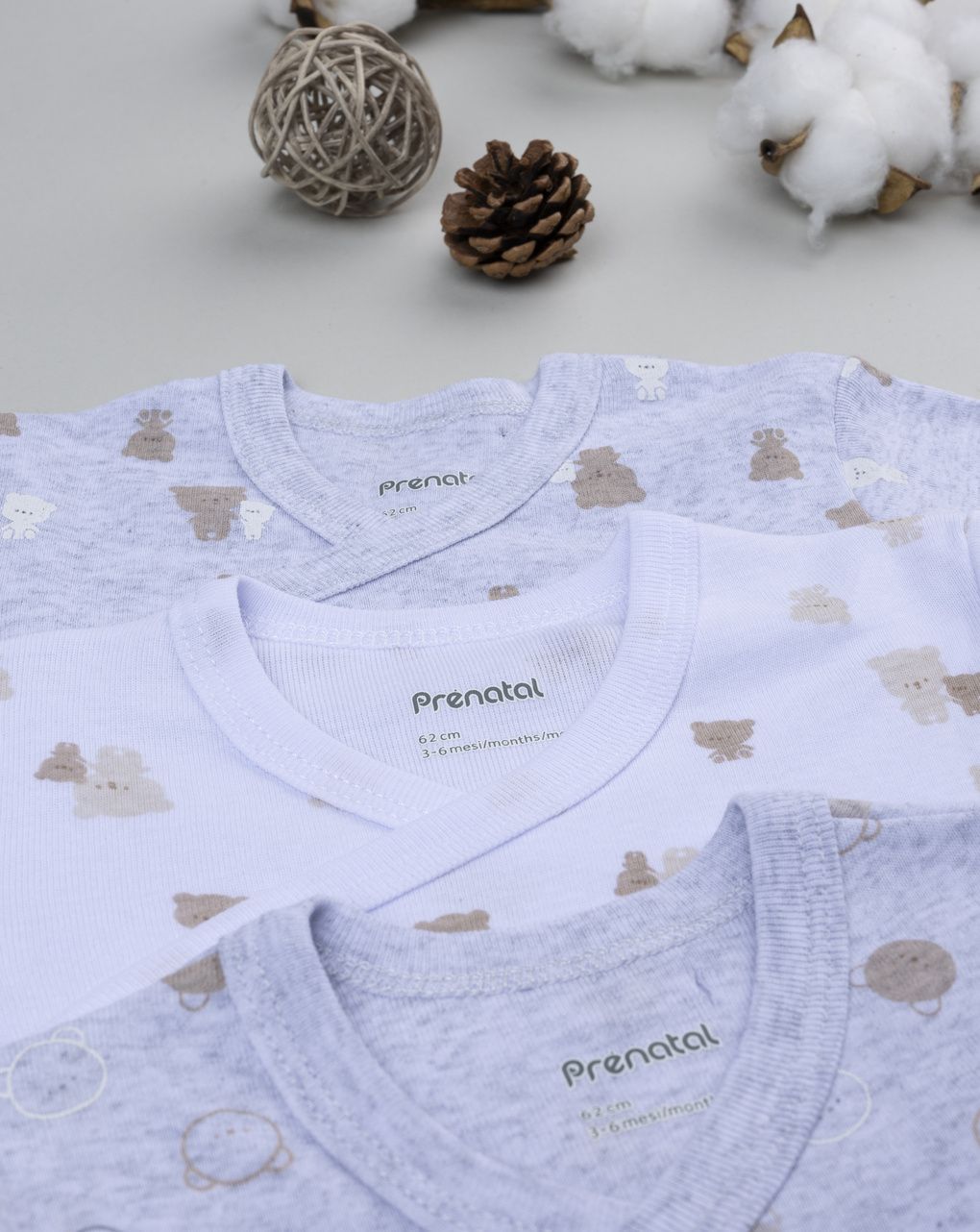 Pack 5 body maniche lunghe bimbo orsetti