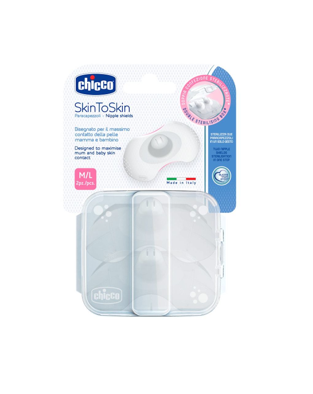 Paracapezzoli silicone skintoskin m/l - chicco