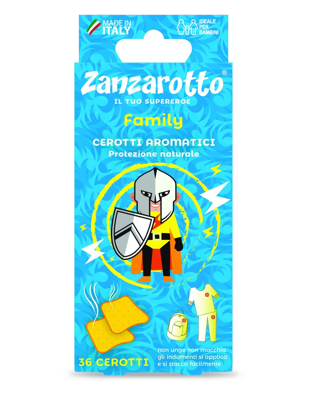 Cerotto aromatico prevenzione 36 pezzi - zanzarotto