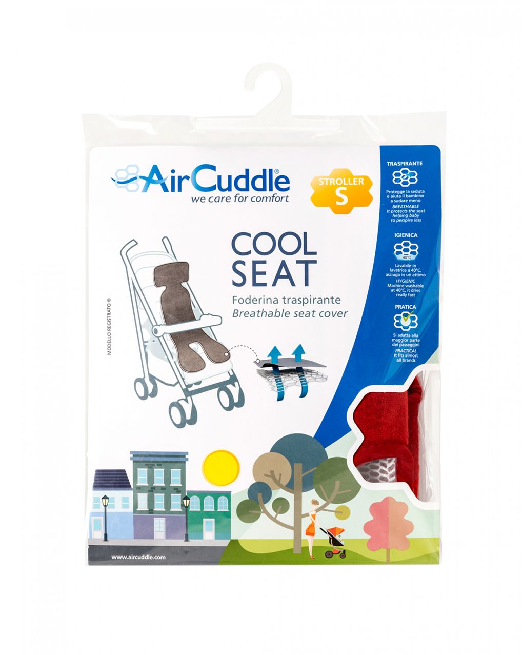 Cool seat foderina per passeggino grigio - aircuddle