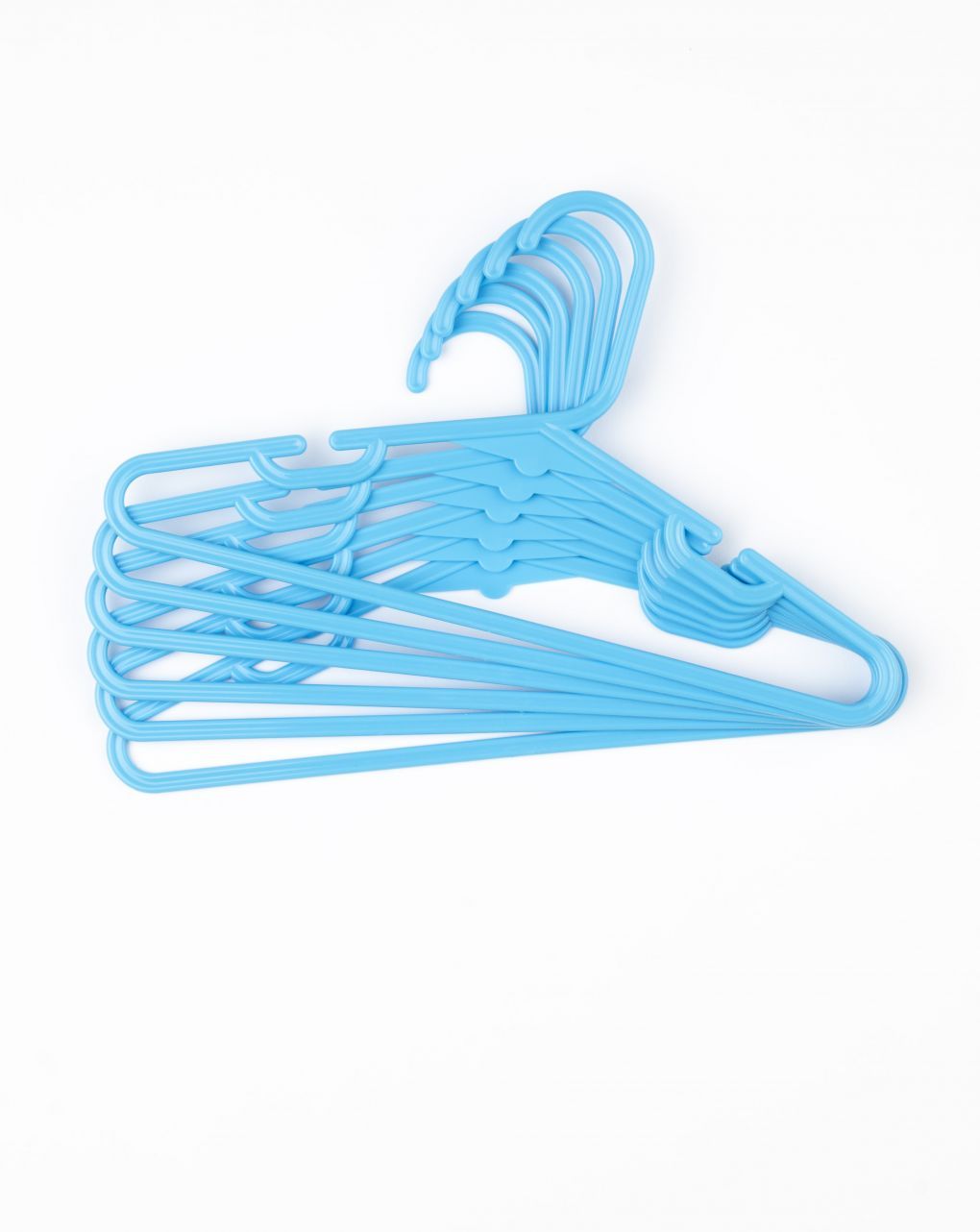 Appendiabiti per bambini in plastica azzurro 6 pezzi - giordani