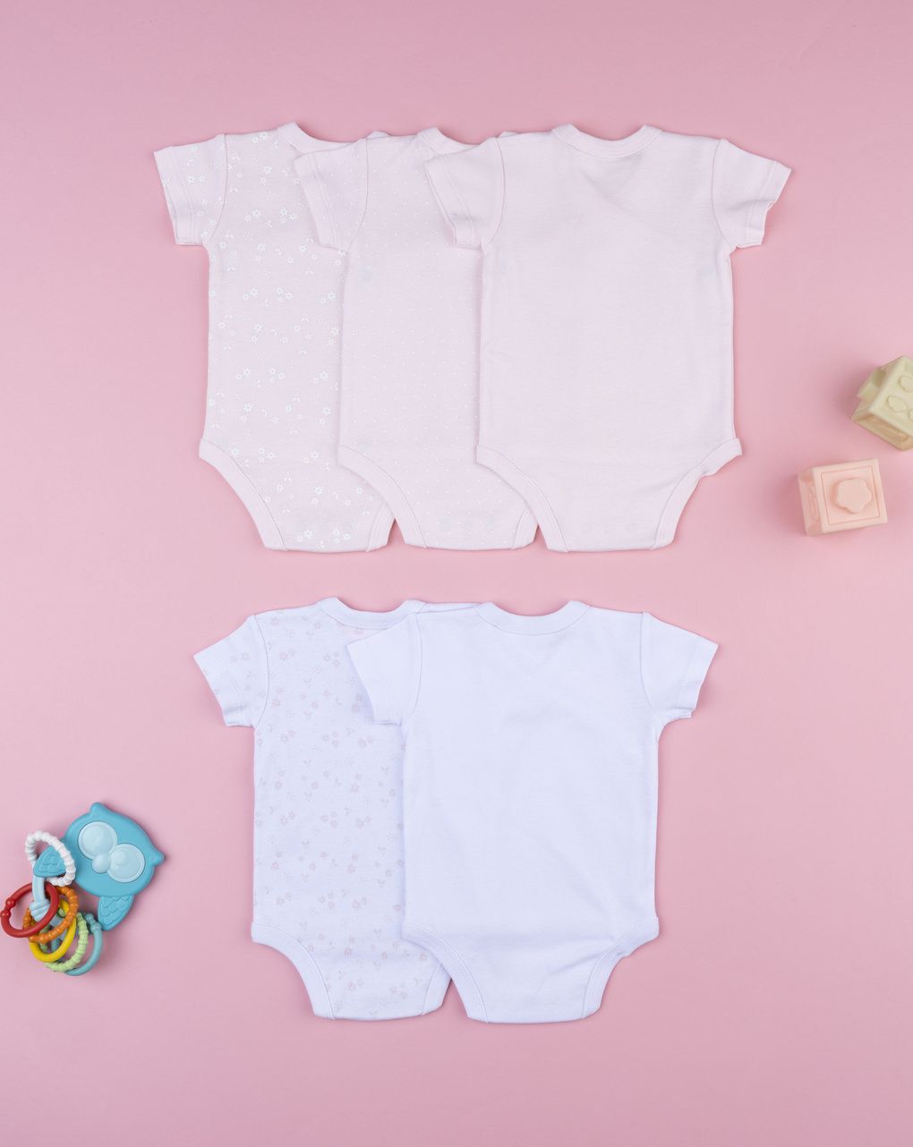 Pack 5 body neonata fiorellini