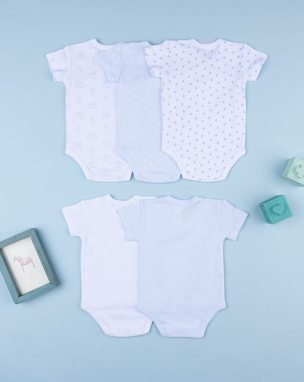 Pack 5 body neonato cagnolini