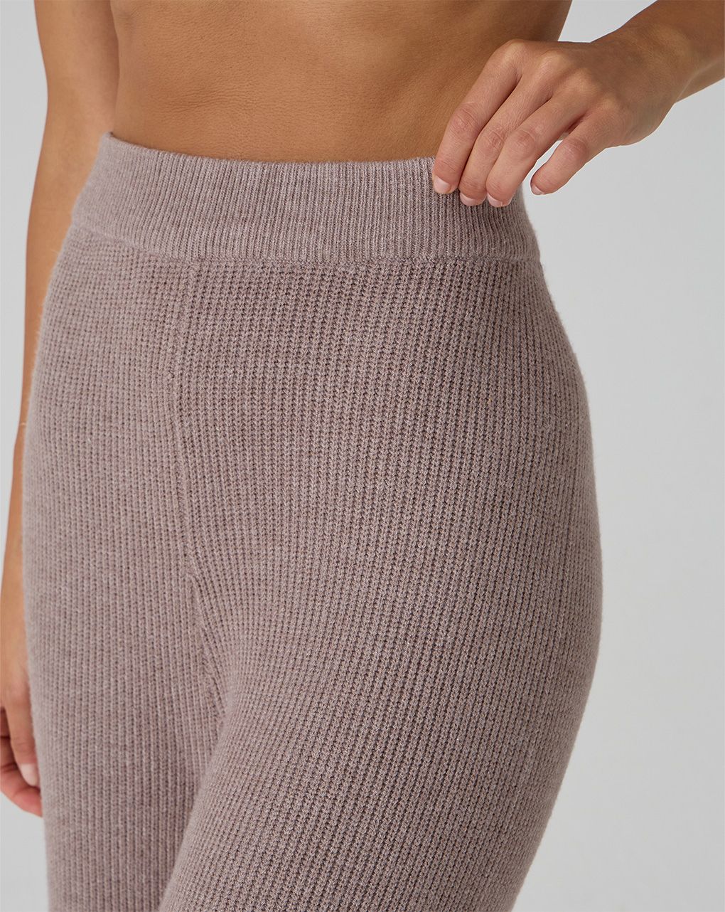 Pantalone tricot marrone premaman