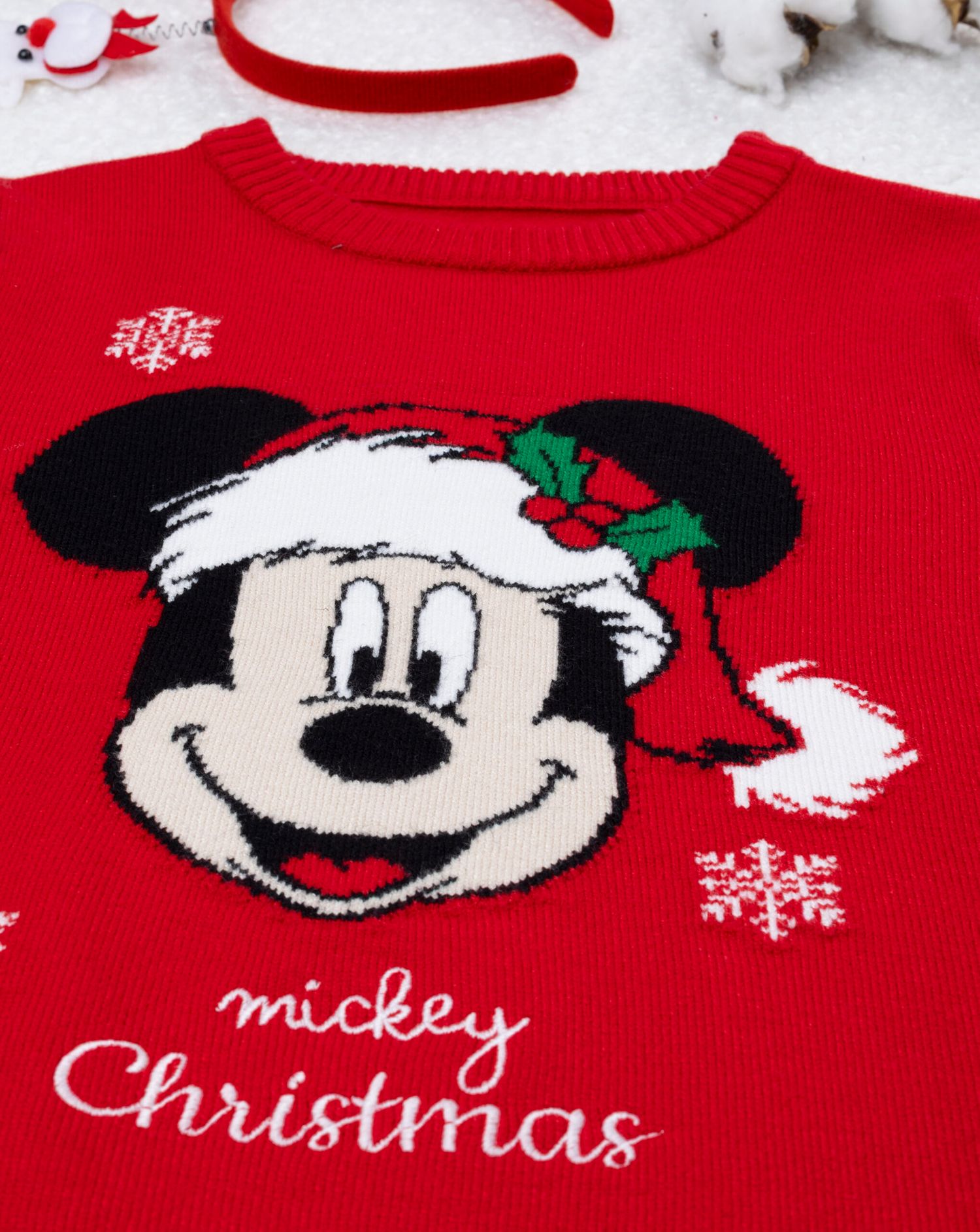 Maglia bambino rossa mickey natale