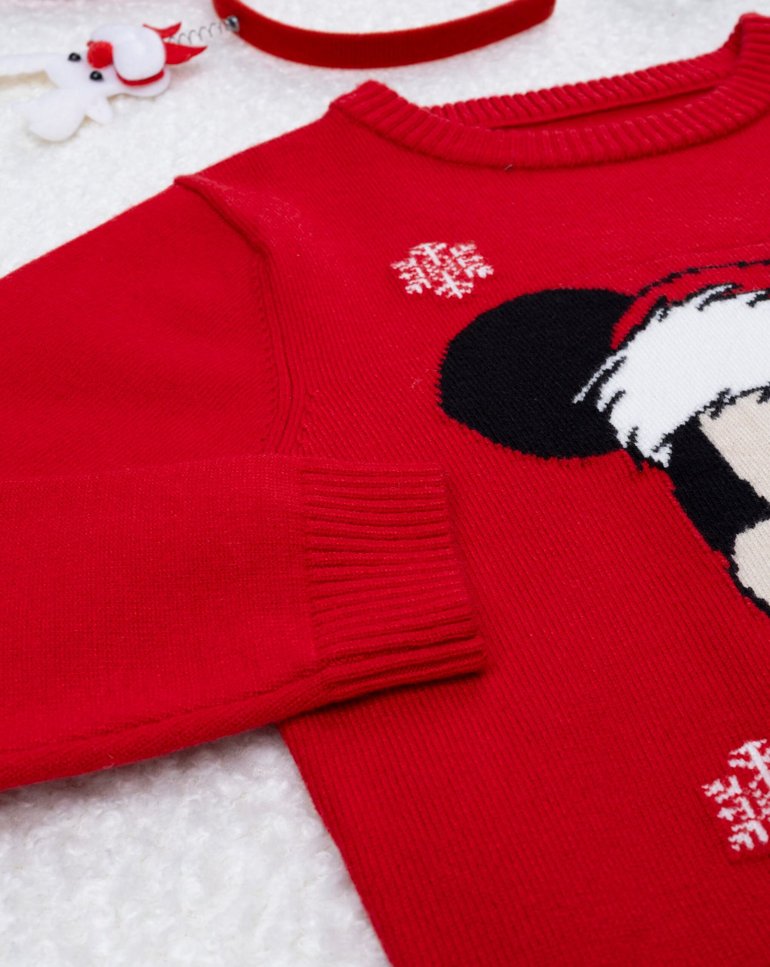 Maglia bambino rossa mickey natale