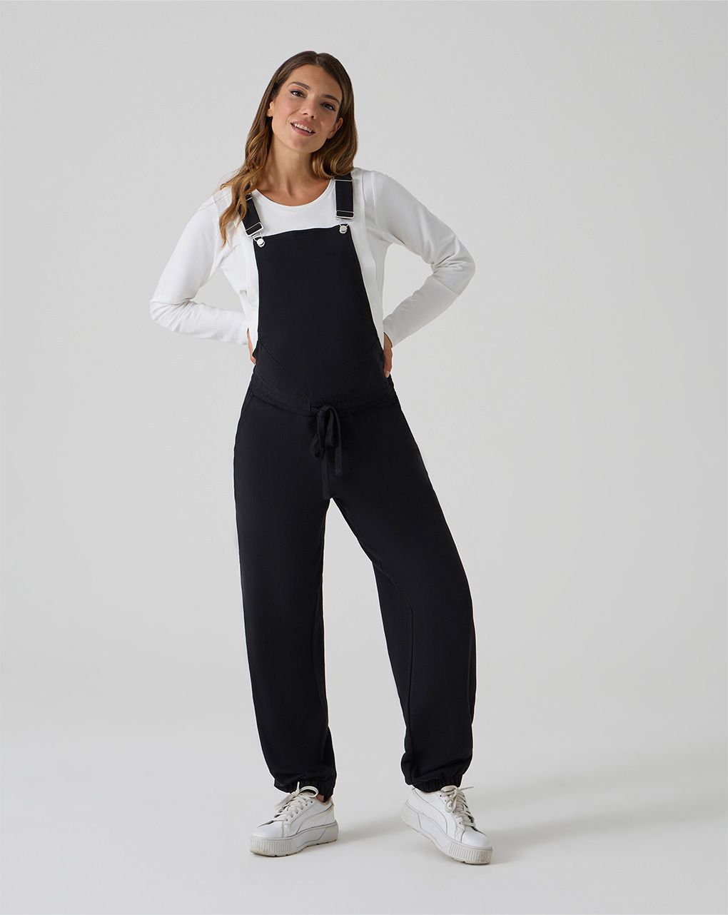 Salopette premaman allattamento nera