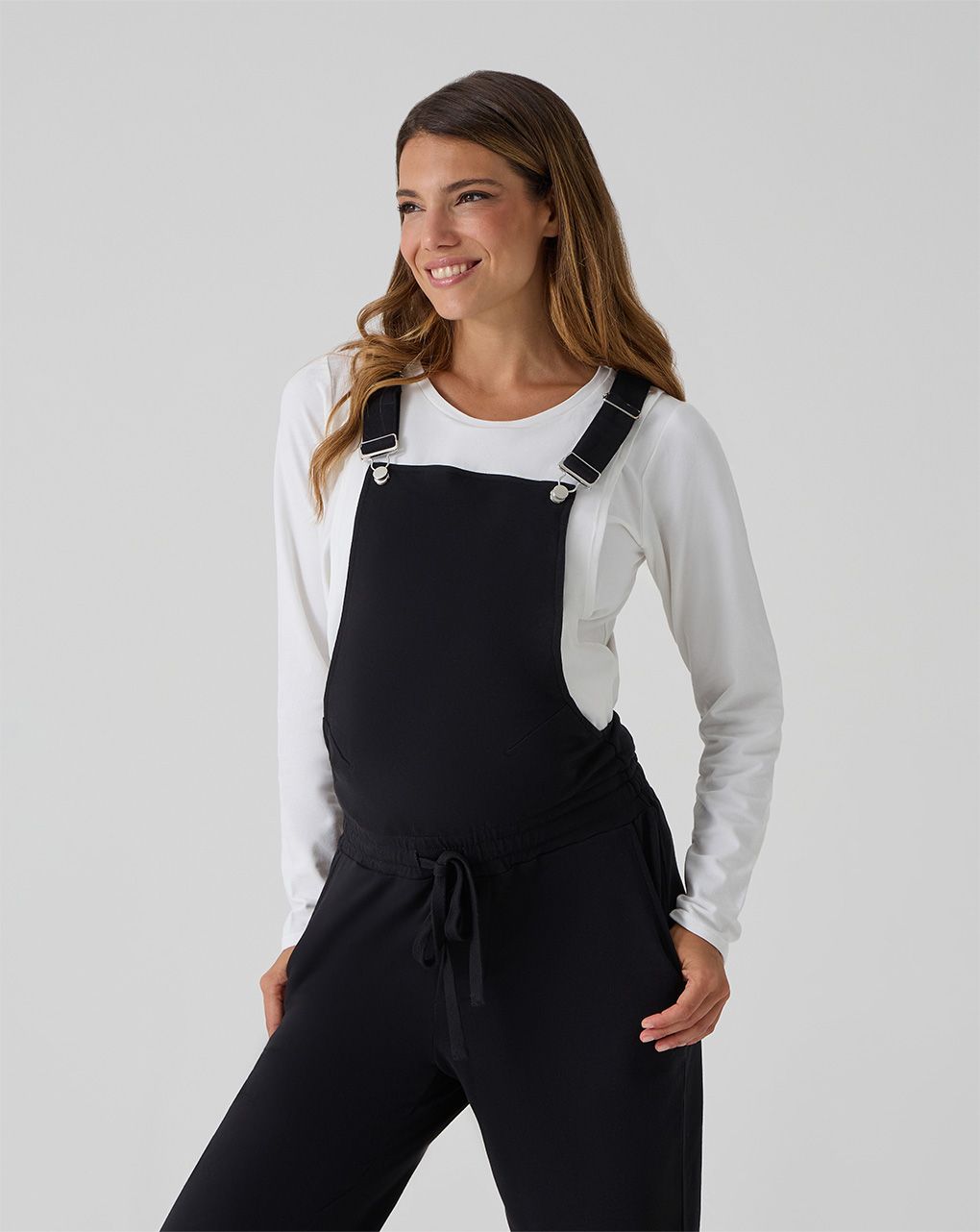 Salopette premaman allattamento nera