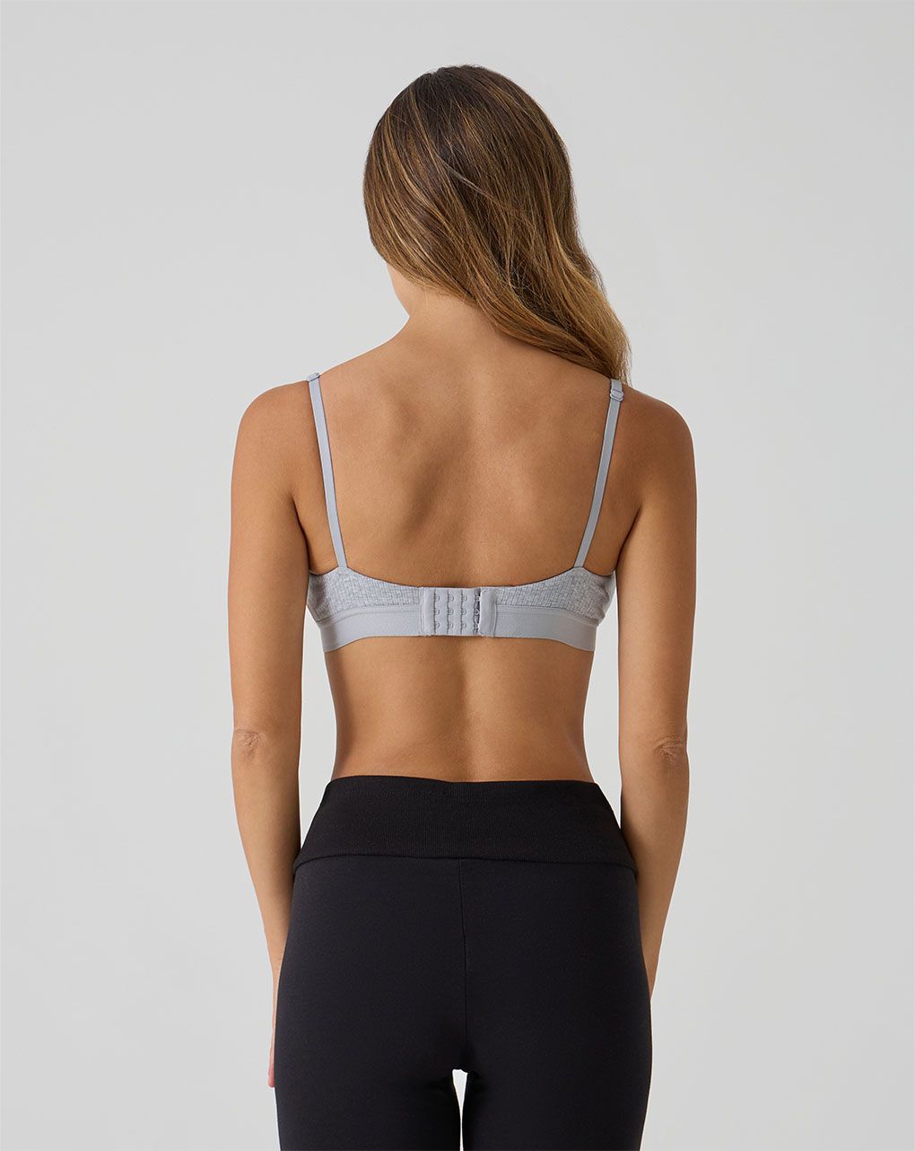 Reggiseno allattamento grigio costine