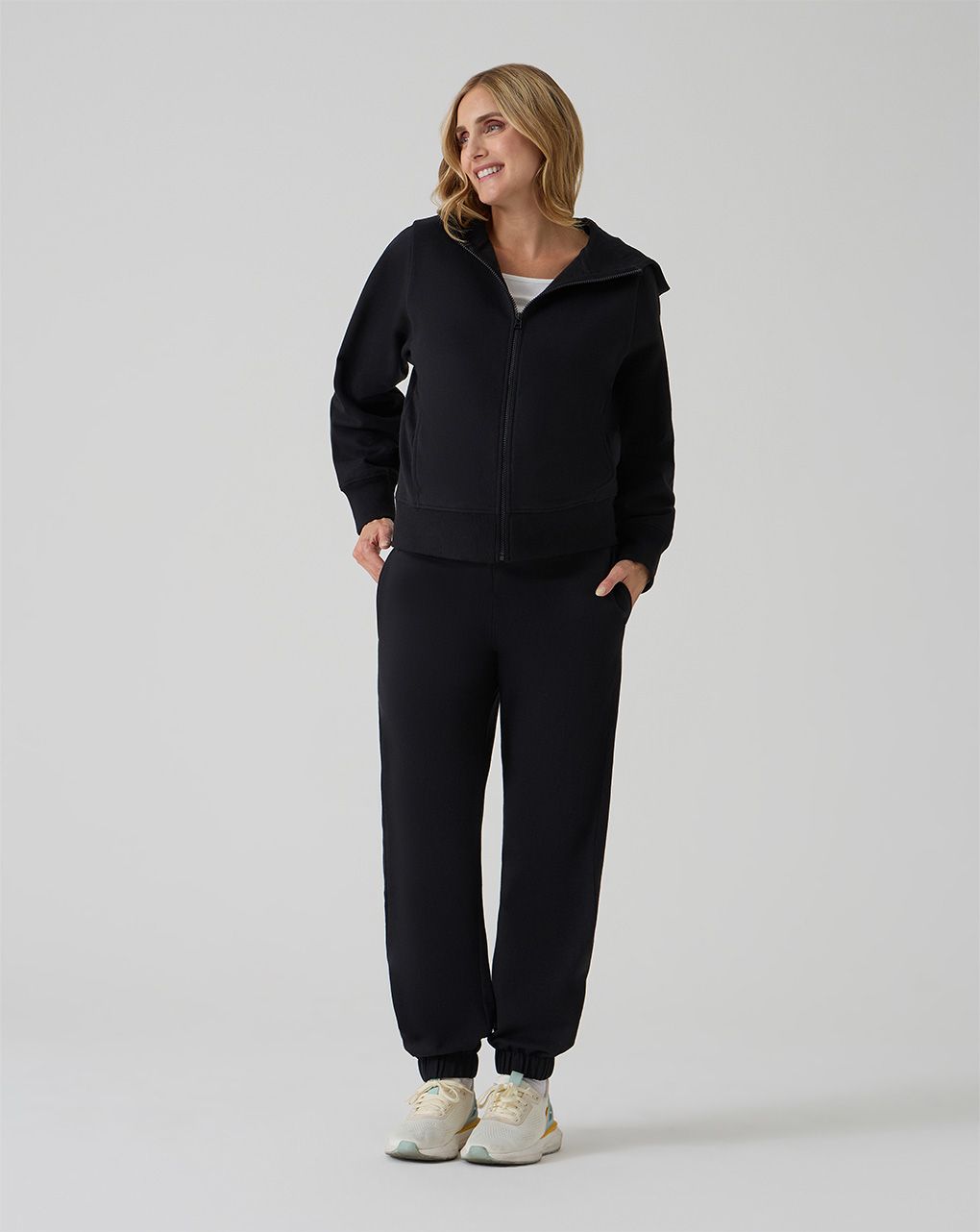 Cardigan felpa premaman con cappuccio