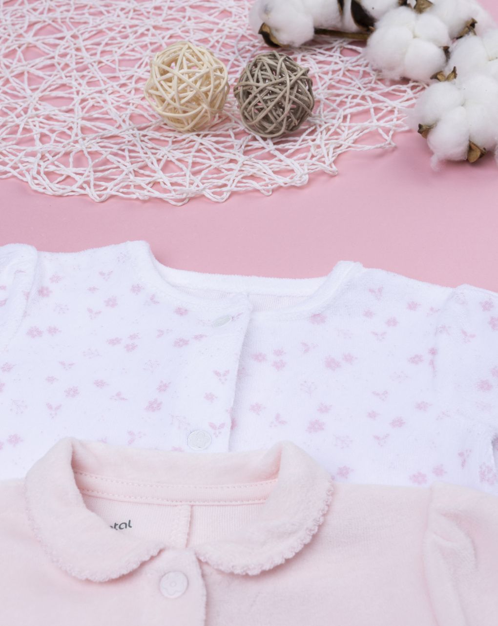 Pack 2 tutine ciniglia bimba rosa/bianco