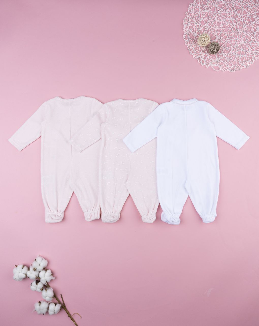 Pack 3 tutine in ciniglia neonata - corredino