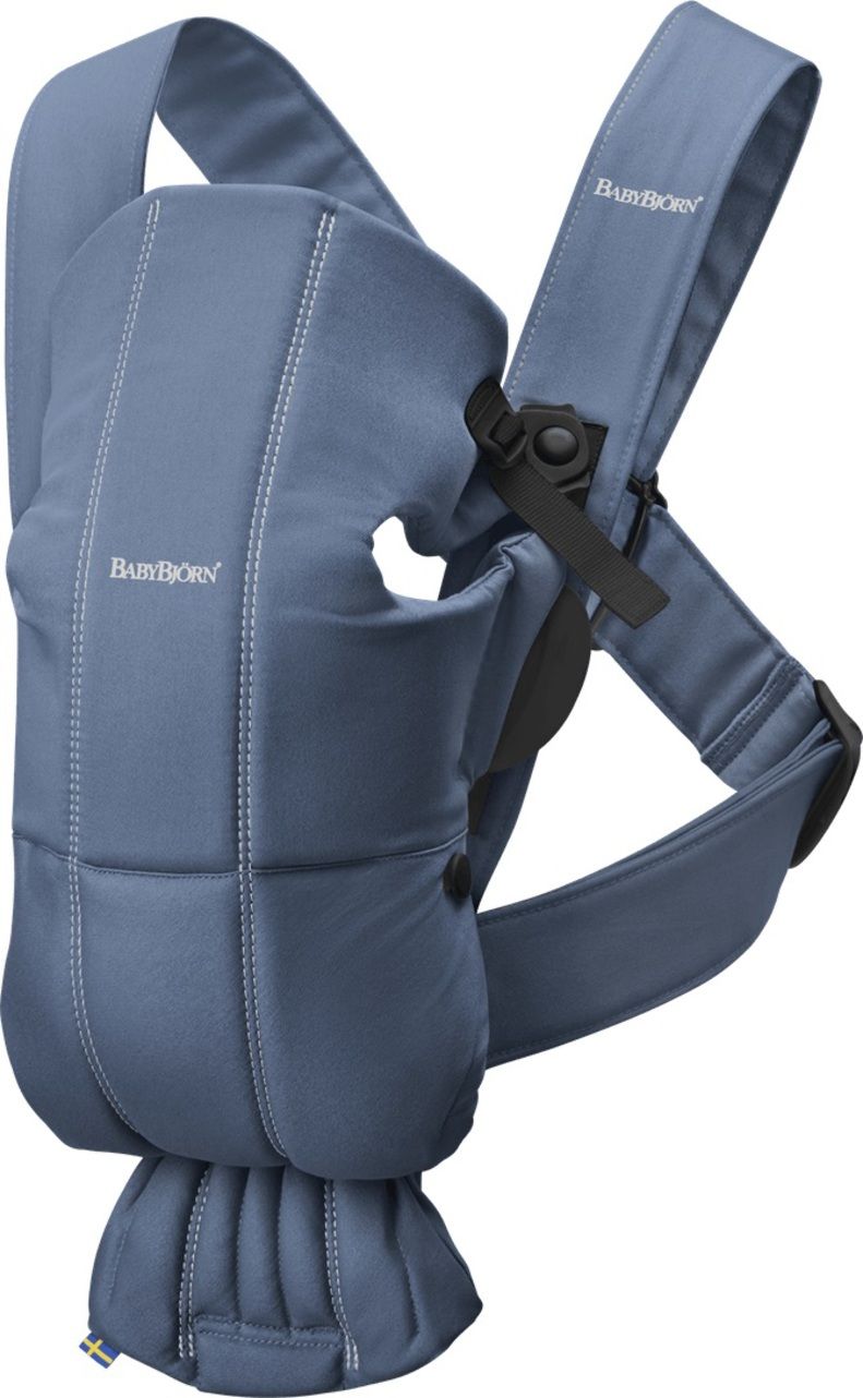 Marsupio baby carrier mini vintage indigo cotton - babybjorn