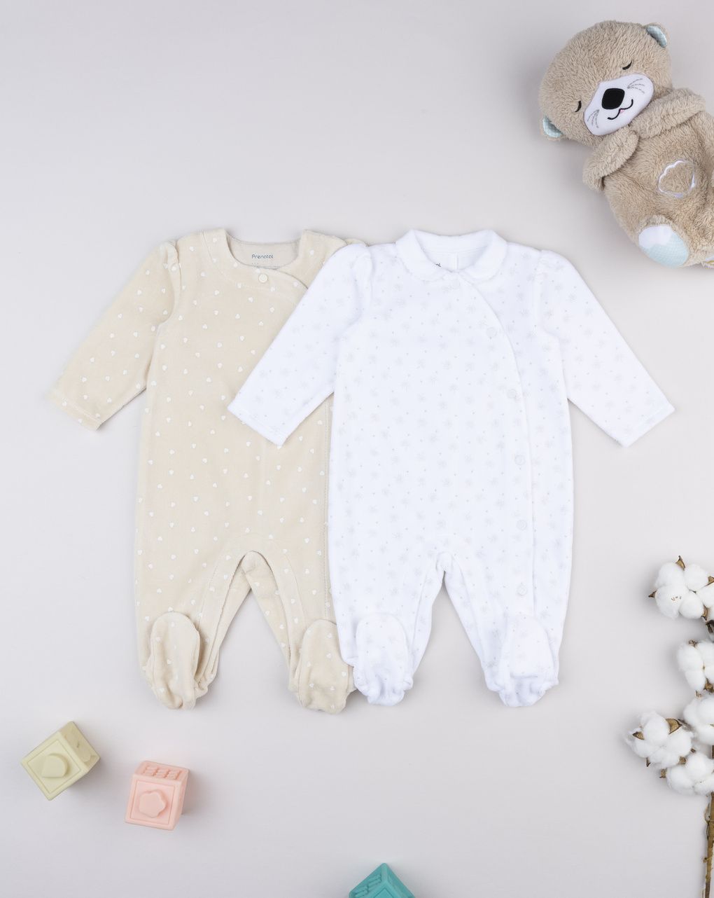 Pack 2 tutine bimba bianca/beige